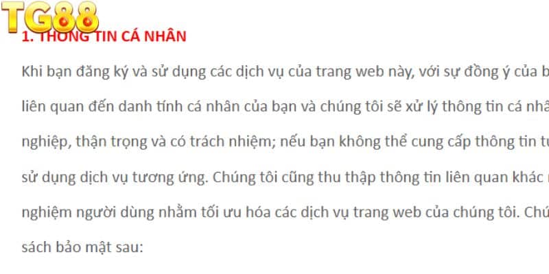 Ý nghĩa của chính sách bảo mật